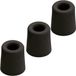 Benson Deurbuffers / deurstoppers rubbers - 3x - zwart - 30 x 30 mm - met schroefbevestiging