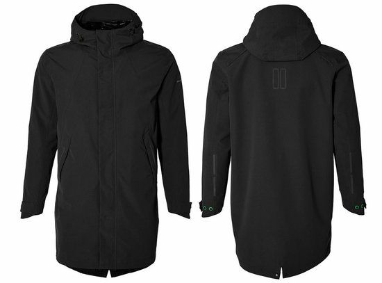 Basil Mosse Parka Regenjas Heren - Zwart - Maat S