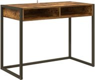 vidaXL Bureau Rook Eik Bewerkt Hout 100 x 50 x 75 cm