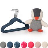 Laleni Fluwelen Kledinghangers Kinderen - Kleerhangers Peuter - Donkerblauw - Set van 30
