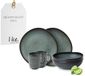 like. by Villeroy & Boch Lave serviesset van aardewerk, 6dlg., potterylook, ontbijtservies voor 2 personen, grijs