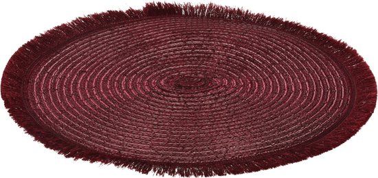 Koopman Placemat - Tafelmat - Set van 2 - Geweven - Bordeaux - 35cm - Polyester