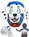 HECKBO Sacoche guidon & sac à dos 2-en-1 pour enfants - Chien - Bleu