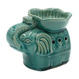 Dekohelden24 Geurlamp olifant turquoise/aroomlicht/geurlamp, L/B/H: ca. 14 x 9 x 10 cm, 10 cm