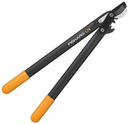 Fiskars PowerGear II Takkenschaar Bypass, Anti-Aanbaklaag, Gehard Precisiestaal, 55 cm, L74, Zwart/Oranje, 1000582