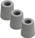 Benson Deurbuffers / deurstoppers rubbers - 3x - grijs - 60 x 40 mm - met schroefbevestiging