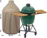 Raffles Covers Big Green Egg / Kamado hoes - 80 x 80 H: 130 cm - RBGE80long - Waterdicht - Ademend - UV-bestendig - Elastisch rijgkoord - Big Green Egg / Kamado Accessoires - Hoes voor BBQ + Tafel