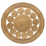 Atmosphera Opengewerkt rond jute kleed 120 cm