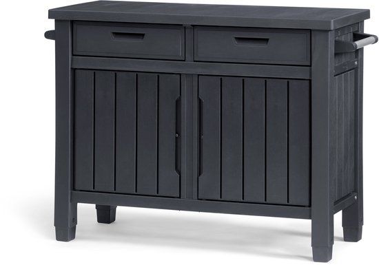 Keter Unity XL Barbecuetafel met lades - 207L - 134x51,7x89,6cm - Antraciet