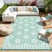 Groene Diamant Tapis d'extérieur, réversible, imperméable, 270 x 360 cm