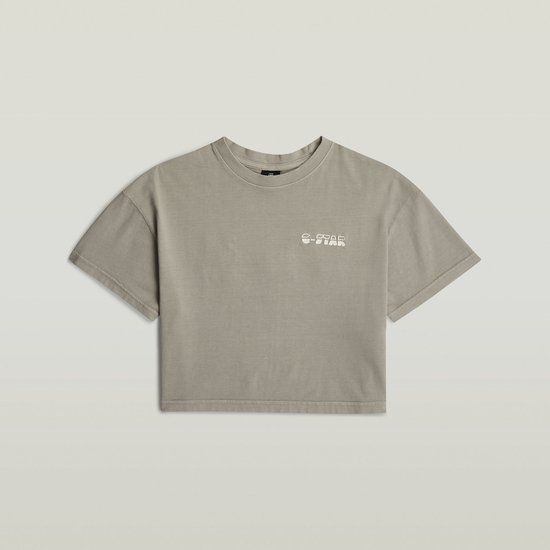 G-Star Dames T-shirt Cropped Relaxed R T/S G Katoen Grijs 100% - Maat 12