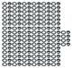 100 noirs, plats œillets (strass-œillets), 6 mm, adaptés pour cuir et toile