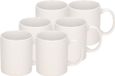 Bellatio Decorations Mok koffie/thee - 10x - wit - keramiek - 300 ml