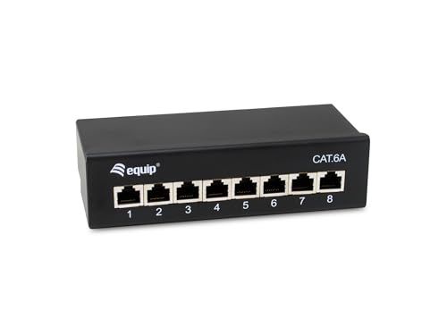 Equip Patchpanel 8x RJ45 Cat6A 19 FTP 1HE Premium schwarz