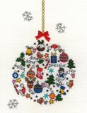 Bothy Threads Borduurpakket Kerstbal XKA15