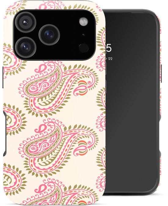 Selencia Hoesje - Geschikt voor Apple iPhone 17 Pro Max - Backcover - Paisley Blush