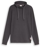 Tom Tailor - Snood-shirt met lange mouwen en wafelstructuur - Maat L - Tarmac Grey