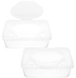 Boîte de rangement étanche - Distributeur de lingettes - Robuste - Pratique - Portable - Couvercle transparent