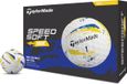 TaylorMade SpeedSoft Ink Golfballen 2026 - Bleu Jaune - 12-Pièces