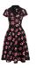 Hell Bunny Cherilyn Dress Dames Midi-jurk - zwart - S