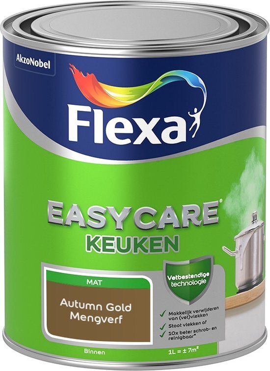 FLEXA Easycare Muurverf - Keuken - Mat - Mengkleur - Autumn Gold - 1 liter