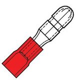 Enzo Kabelschoen rondsteker male rood 4mm