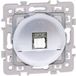 Prise RJ45 carrée argentée UTP Gr.1 - Tel+inf - Cat5e