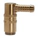 Temperierkoppeling RIEGLER Temperierkoppeling DN 6, kegels 9 mm, messing, slangtuit 90 °, PN max. 15 bar, medium/omgevingstemperatuur -20 °C tot 160 °C.