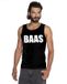 Bellatio Decorations Shoppartners Bv Baas tekst singlet shirt/ tanktop zwart heren XXL