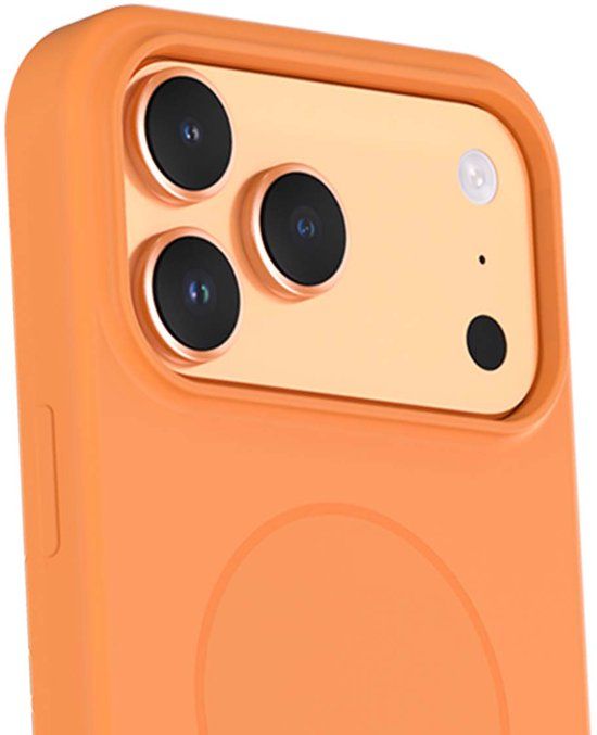 Force Case iPhone 17 Pro Max Hoesje Siliconen Anti-Shock Oranje