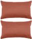 Stof Textile sierkussen Bea - 2x - terracotta - 30 x 50 cm