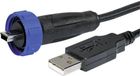 Bulgin PX0441/2M00 Adaptateur pour connecteur USB 2.0 - Connecteur IP68, USB A/Mini USB B droit