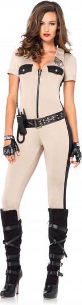 Leg Avenue Politie agent catsuit / kostuum voor dames - inclusief accessoires S