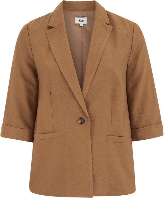 WE Fashion Dames regular fit blazer met structuur