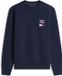 Tommy Hilfiger Homme Pull Manches Longues Col Rond Coton/Polyester Bleu Foncé S