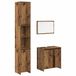 vidaXL Ensemble de meubles de salle de bain 3 pièces, aspect bois vieilli