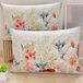 PETTI Artigiani Italiani Kussenslopen voor bed, paar kussenslopen 50 x 80 cm, kussenslopen van hypoallergene microvezel, gemaakt in Italië, kussenslopen met bloemenpatroon, lichtblauw