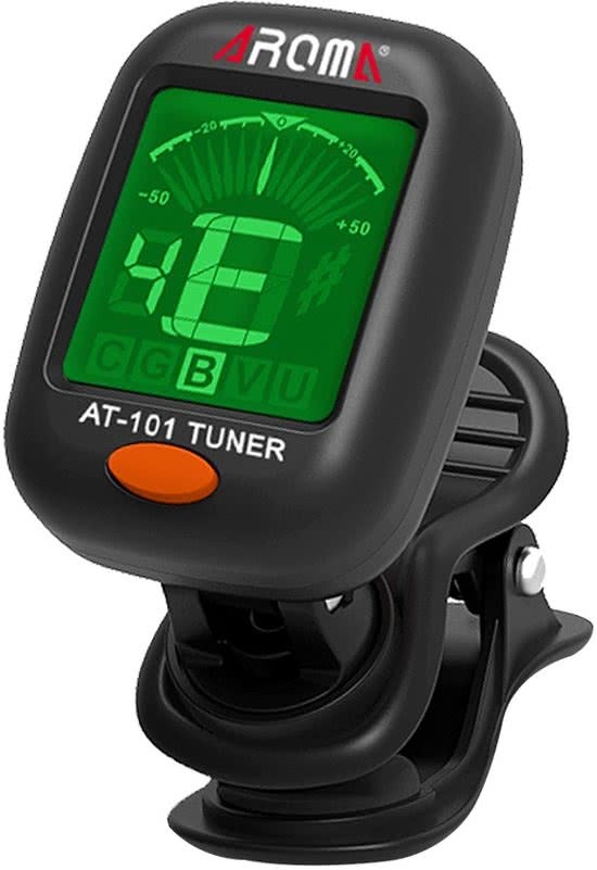 Aroma Clip-on tuner AT-101 voor Gitaar Bas Viool Ukelele en Chromatisch