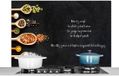 KitchenYeah Keuken Spatscherm 120x80 cm - Mama's Recept - Aluminium