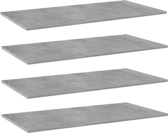 vidaXL Wandplanken 4 stuks Bewerkt Hout Betongrijs
