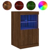 VidaXL Dressoir met LED-verlichting, bruin, eikenlook, 41x37x67 cm