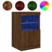 VidaXL Dressoir met LED-verlichting, bruin, eikenlook, 41x37x67 cm