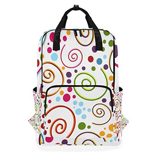 MONTOJ Travel Rugzak Abstract Spiraal Patroon School Rugzak