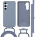 imoshion Hoesje - Geschikt voor Samsung Galaxy A55 (5G) - Color Backcover met afneembaar koord - Ash Blue