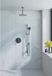 Fortifura Calvi Inbouw Regendoucheset - rond - thermostatisch - plafondarm - glijstang - 25cm hoofddouche - ronde handdouche - gladde doucheslang - PVD - geborsteld gunmetal (antraciet)