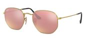 Ray-Ban Hexagonal Flat Lenses zonnebril Goud/Koper