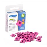 Rapesco 1334 Supaclip 40 Hartjes Grootverpakking, Donkerroz, 100 Stuks