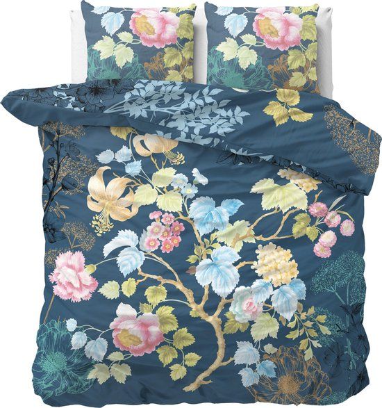 Dreamhouse Wild Chanda Dekbedovertrek - 200x200/220 cm - Blauw - Percale - Inclusief 2 kussenslopen 60x70 cm