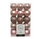 Decoris kerstballen - 30x st - lichtroze - D6 cm - kunststof - kerstversiering