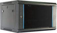 Wandplank 2LAN Wandmontage Rackkast 6U Zwart 19"
